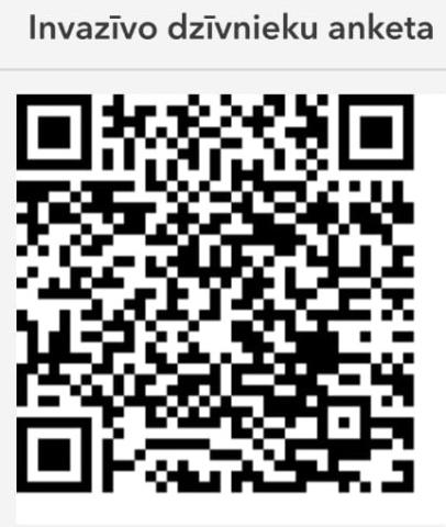 QR kods - Invazīvo dzīvnieku anketa